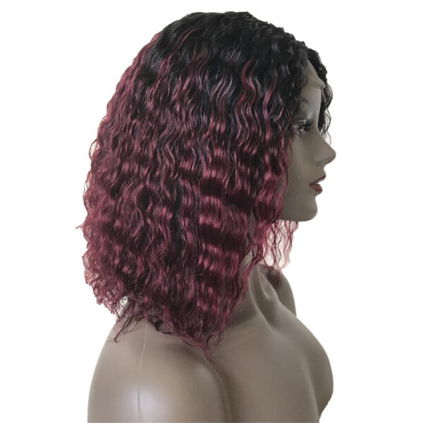 1B/99J Ombre Color Deep Wave T Part BOB Lace Wig - Image 3